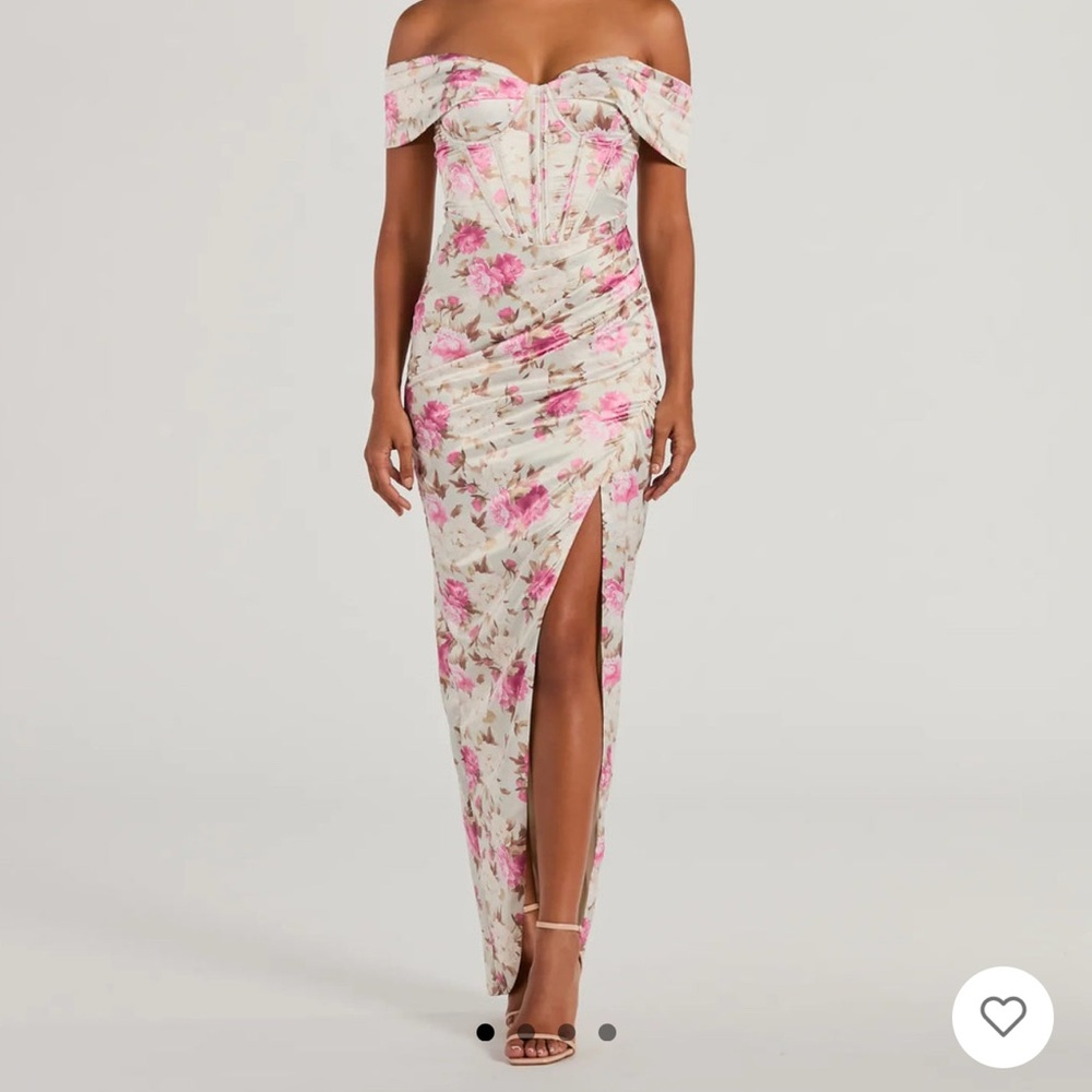 Floral Off-Shoulder Maxi Dress